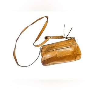 HOBO Brown Tan Leather Crossbody Bag Adjustable Strap